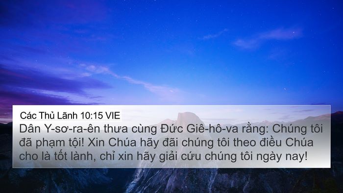 Các Thủ Lãnh 10:15 VIE Bible Verse Image