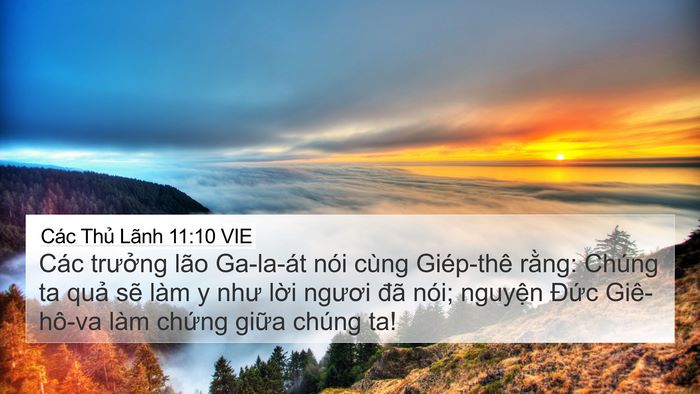 Các Thủ Lãnh 11:10 VIE Bible Verse Image