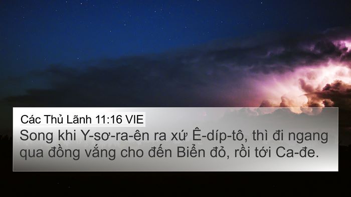 Các Thủ Lãnh 11:16 VIE Bible Verse Image
