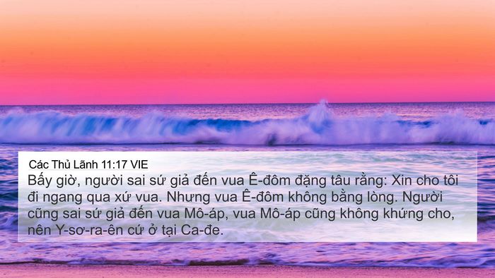 Các Thủ Lãnh 11:17 VIE Bible Verse Image