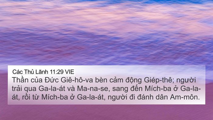 Các Thủ Lãnh 11:29 VIE Bible Verse Image