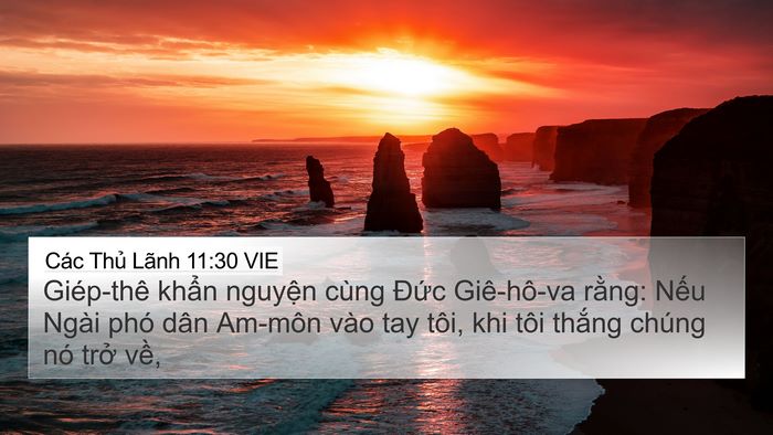 Các Thủ Lãnh 11:30 VIE Bible Verse Image
