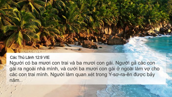 Các Thủ Lãnh 12:9 VIE Bible Verse Image