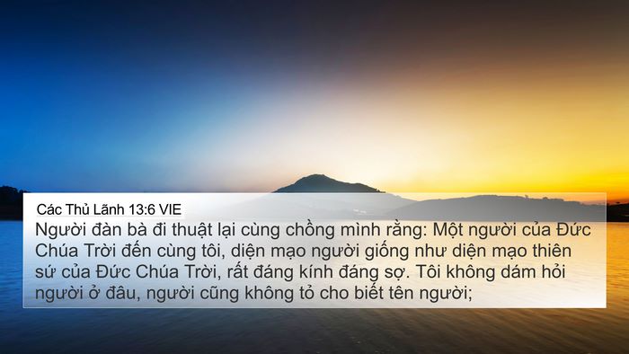Các Thủ Lãnh 13:6 VIE Bible Verse Image