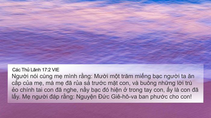 Các Thủ Lãnh 17:2 VIE Bible Verse Image