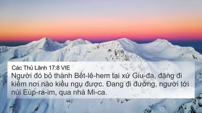 Các Thủ Lãnh 17:8 VIE Bible Verse Image