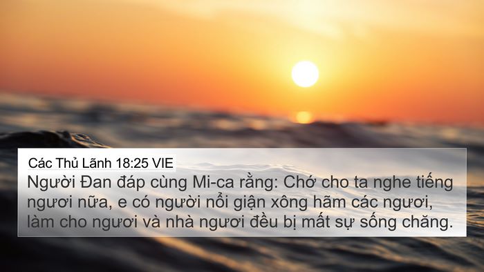 Các Thủ Lãnh 18:25 VIE Bible Verse Image