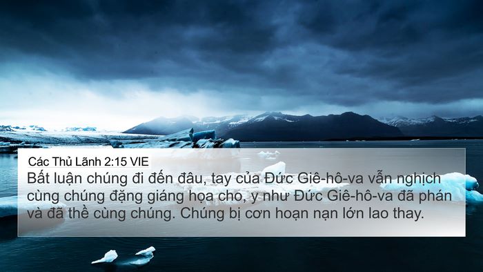 Các Thủ Lãnh 2:15 VIE Bible Verse Image