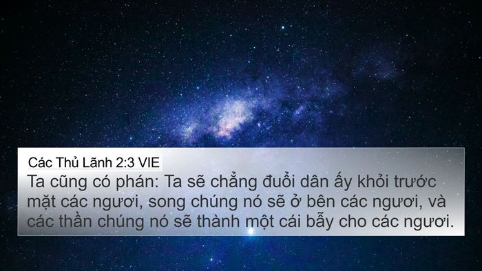Các Thủ Lãnh 2:3 VIE Bible Verse Image