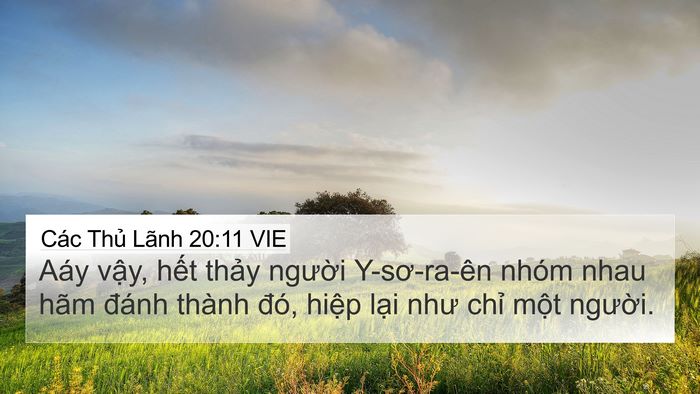 Các Thủ Lãnh 20:11 VIE Bible Verse Image