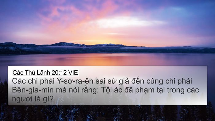 Các Thủ Lãnh 20:12 VIE Bible Verse Image