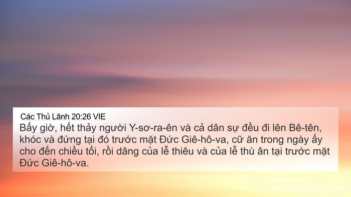 Các Thủ Lãnh 20:26 VIE Bible Verse Image