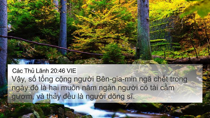 Các Thủ Lãnh 20:46 VIE Bible Verse Image