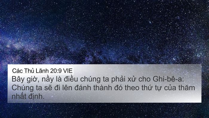 Các Thủ Lãnh 20:9 VIE Bible Verse Image
