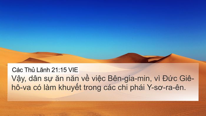 Các Thủ Lãnh 21:15 VIE 4K Wallpaper - Vậy, dân sự ăn năn về việc - 4K Wallpaper Bible Verse