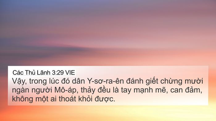Các Thủ Lãnh 3:29 VIE Bible Verse Image