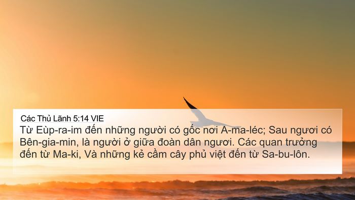Các Thủ Lãnh 5:14 VIE Bible Verse Image