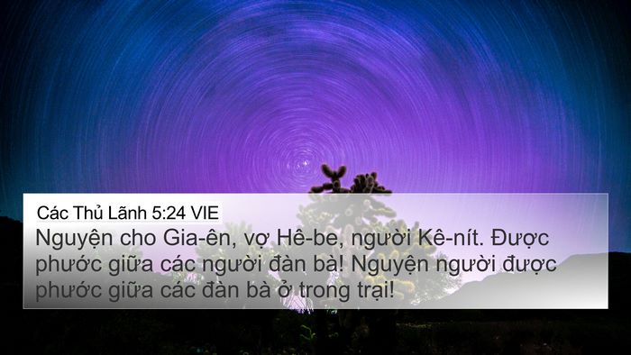 Các Thủ Lãnh 5:24 VIE Bible Verse Image