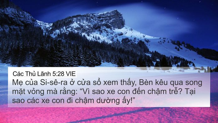 Các Thủ Lãnh 5:28 VIE Bible Verse Image