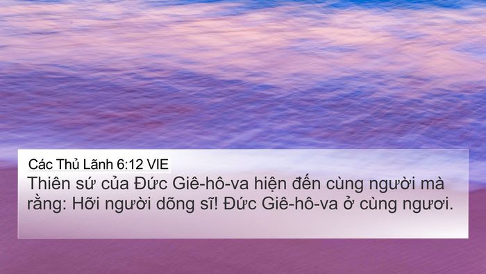 Các Thủ Lãnh 6:12 VIE Bible Verse Image