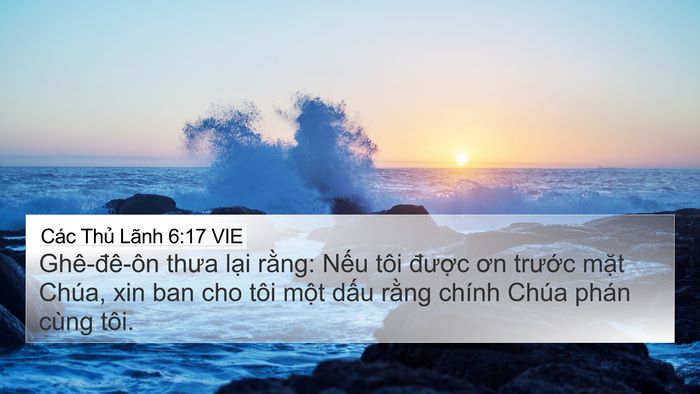 Các Thủ Lãnh 6:17 VIE Bible Verse Image