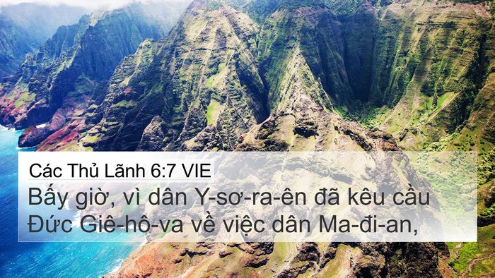 Các Thủ Lãnh 6:7 VIE Bible Verse Image