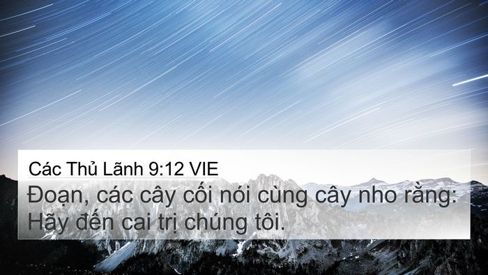 Các Thủ Lãnh 9:12 VIE 4K Wallpaper - Đoạn, các cây cối nói cùng cây nho - 4K Wallpaper Bible Verse
