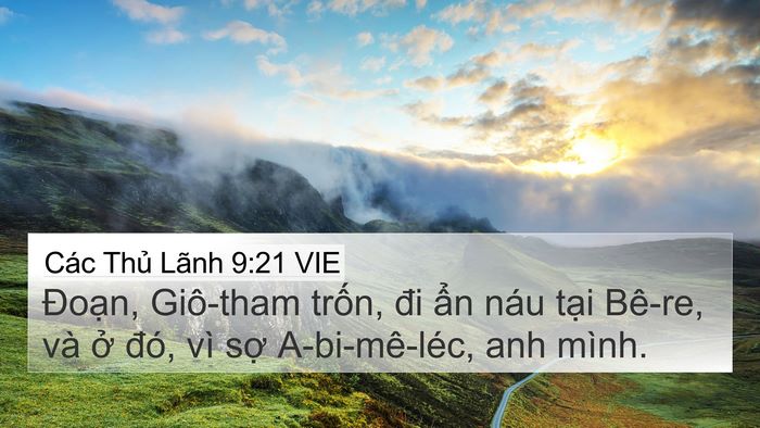 Các Thủ Lãnh 9:21 VIE Bible Verse Image