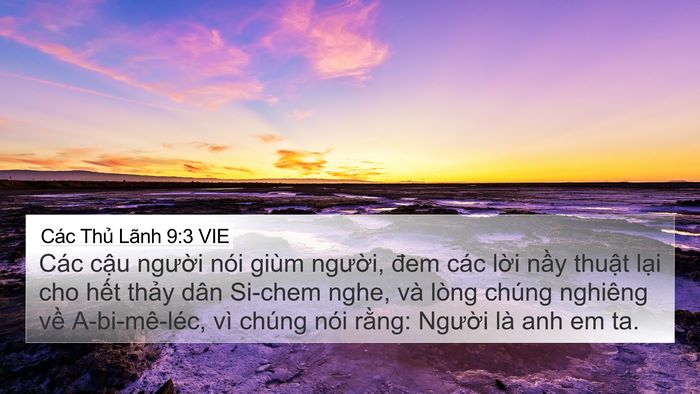 Các Thủ Lãnh 9:3 VIE Bible Verse Image