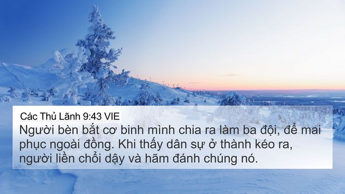 Các Thủ Lãnh 9:43 VIE Bible Verse Image