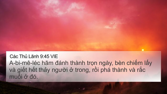 Các Thủ Lãnh 9:45 VIE Bible Verse Image