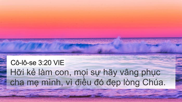 Cô-lô-se 3:20 VIE Bible Verse Image