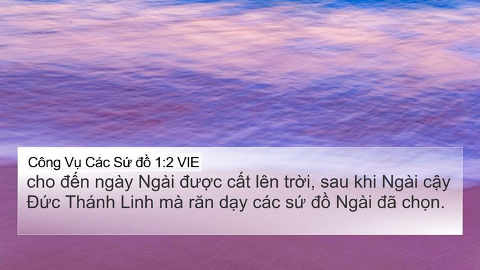 Công Vụ Các Sứ đồ 1:2 VIE Bible Verse Image