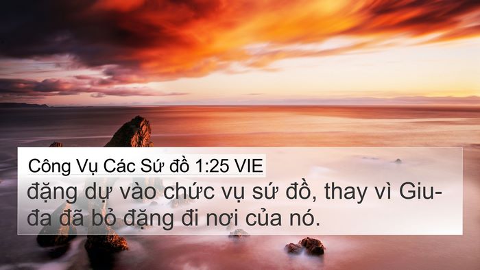 Công Vụ Các Sứ đồ 1:25 VIE Bible Verse Image