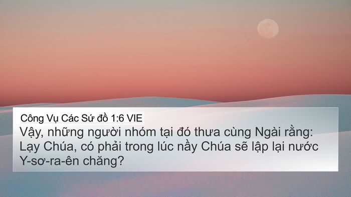 Công Vụ Các Sứ đồ 1:6 VIE Bible Verse Image