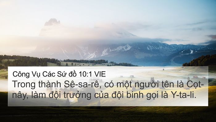 Công Vụ Các Sứ đồ 10:1 VIE Bible Verse Image