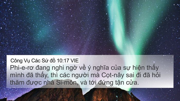 Công Vụ Các Sứ đồ 10:17 VIE Bible Verse Image