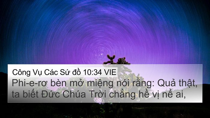 Công Vụ Các Sứ đồ 10:34 VIE Bible Verse Image