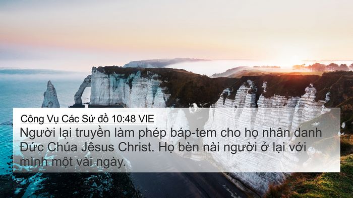 Công Vụ Các Sứ đồ 10:48 VIE Bible Verse Image