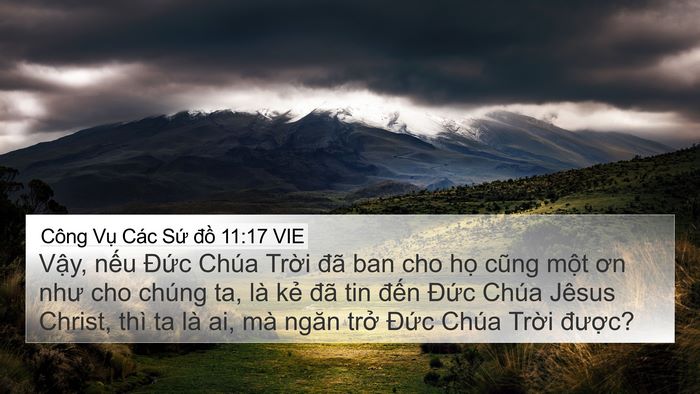 Công Vụ Các Sứ đồ 11:17 VIE Bible Verse Image