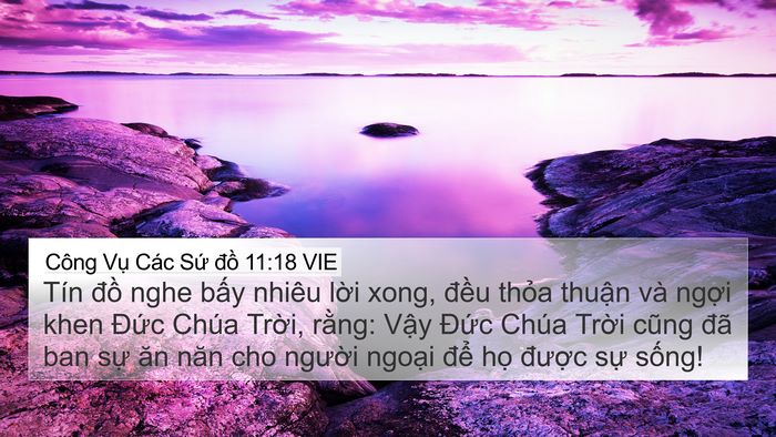 Công Vụ Các Sứ đồ 11:18 VIE Bible Verse Image