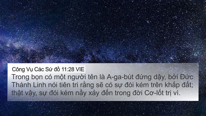 Công Vụ Các Sứ đồ 11:28 VIE Bible Verse Image