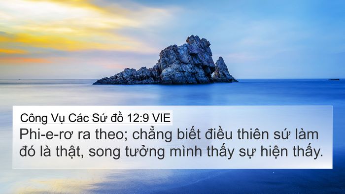 Công Vụ Các Sứ đồ 12:9 VIE Bible Verse Image
