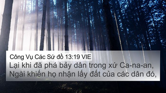 Công Vụ Các Sứ đồ 13:19 VIE Bible Verse Image