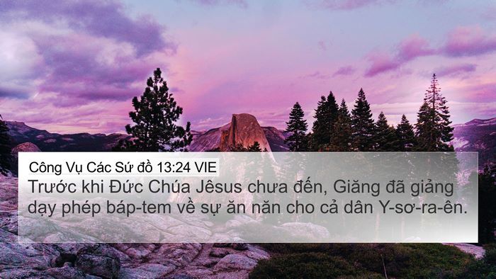 Công Vụ Các Sứ đồ 13:24 VIE Bible Verse Image