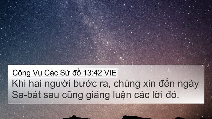 Công Vụ Các Sứ đồ 13:42 VIE Bible Verse Image
