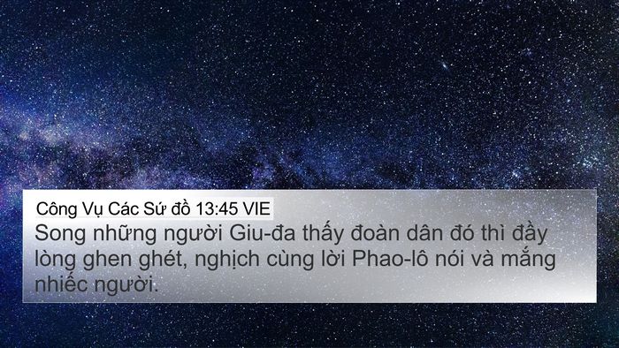 Công Vụ Các Sứ đồ 13:45 VIE Bible Verse Image