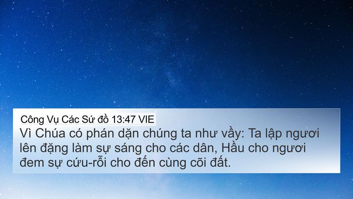 Công Vụ Các Sứ đồ 13:47 VIE Bible Verse Image
