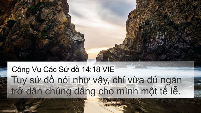 Công Vụ Các Sứ đồ 14:18 VIE Bible Verse Image