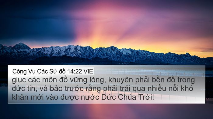 Công Vụ Các Sứ đồ 14:22 VIE Bible Verse Image